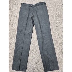 6 East Pants Mens 36x32 Gray Wool Dress Trousers Lanificio Comero Italian Fabric